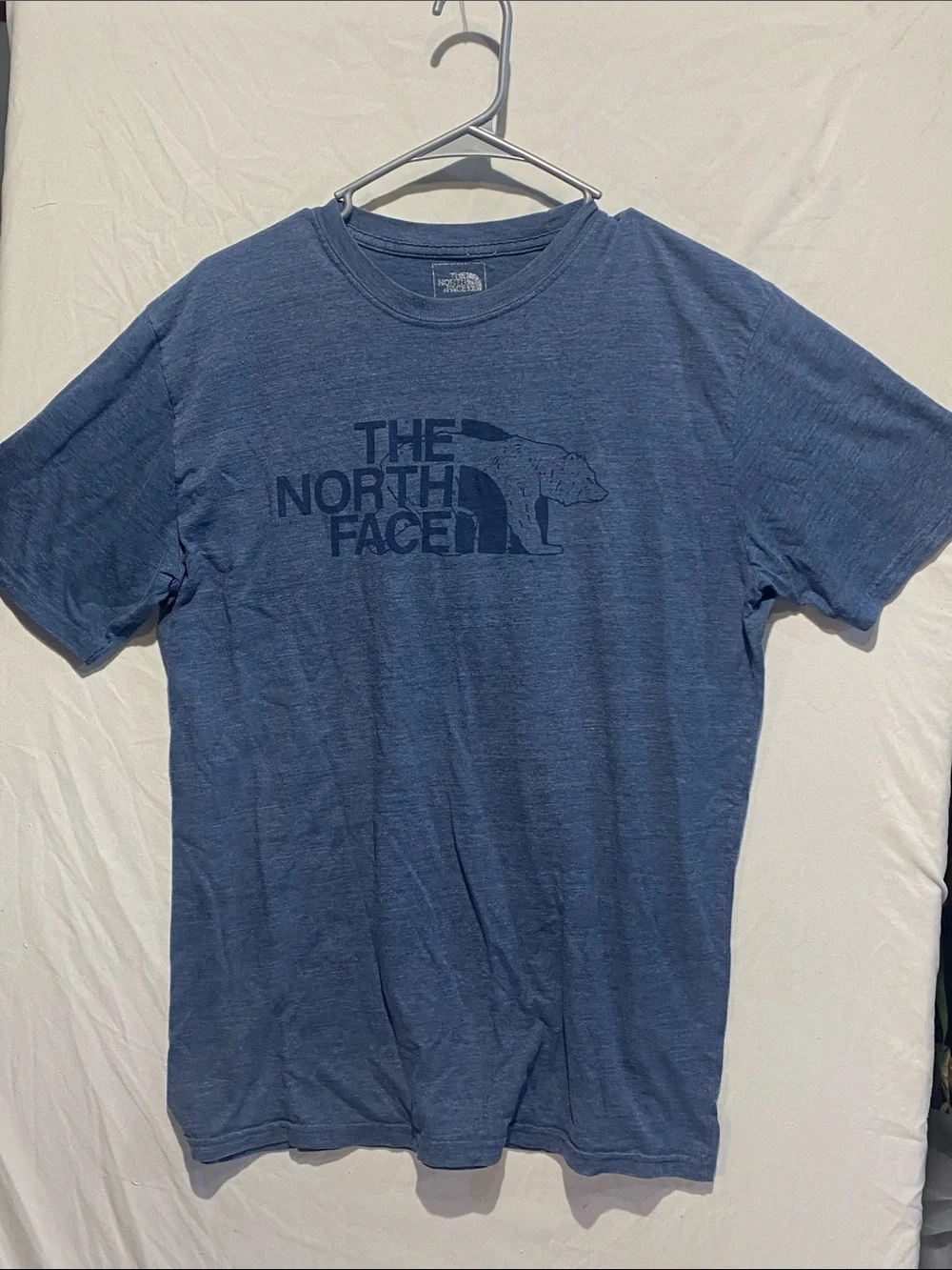 The North Face Men's Heather Navy Logo Crew Tee